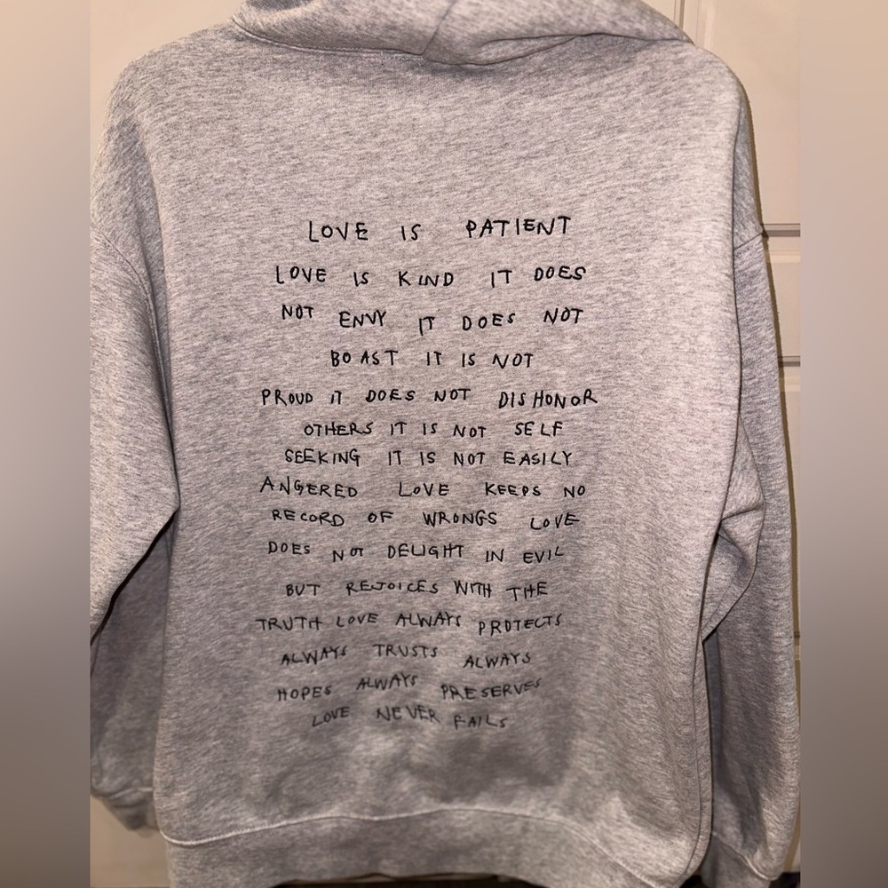 Hoodie! Bible verse on back!